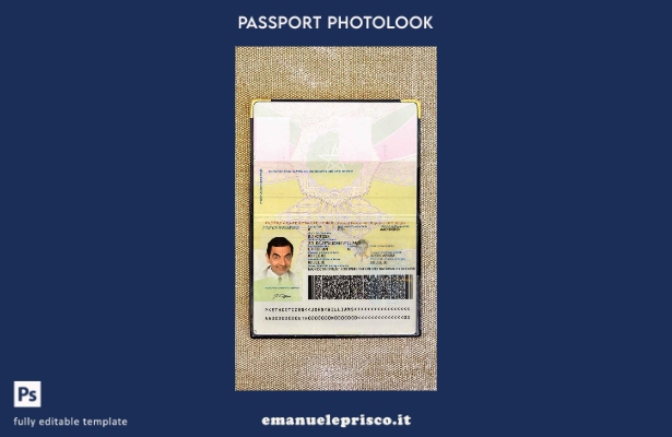 modello di aspetto fotografico del passaporto etiope in stile verificato